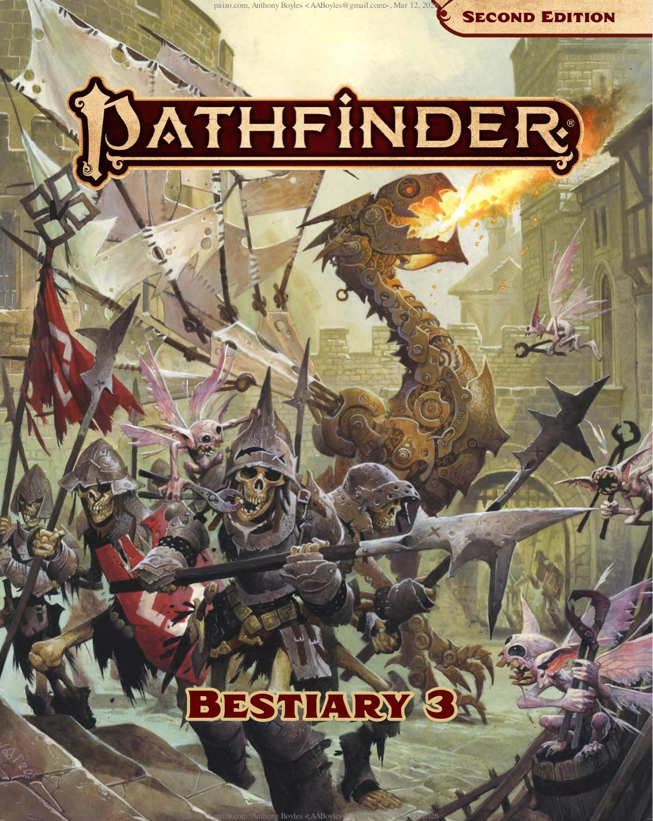 Pathfinder Bestiary 3
